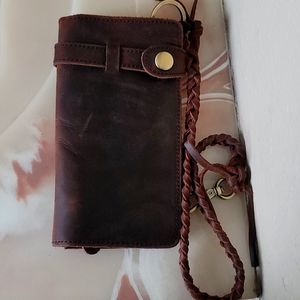 Mens long biker wallet